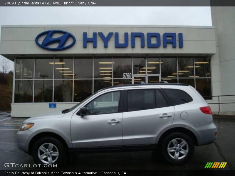 Bright Silver / Gray 2009 Hyundai Santa Fe GLS 4WD
