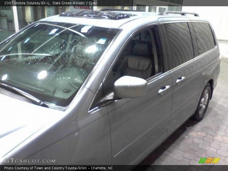 Slate Green Metallic / Gray 2007 Honda Odyssey EX-L
