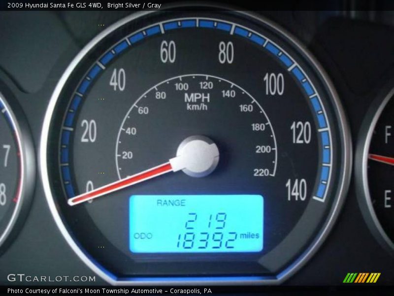 Bright Silver / Gray 2009 Hyundai Santa Fe GLS 4WD