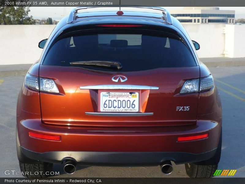 Autumn Copper Metallic / Graphite 2008 Infiniti FX 35 AWD