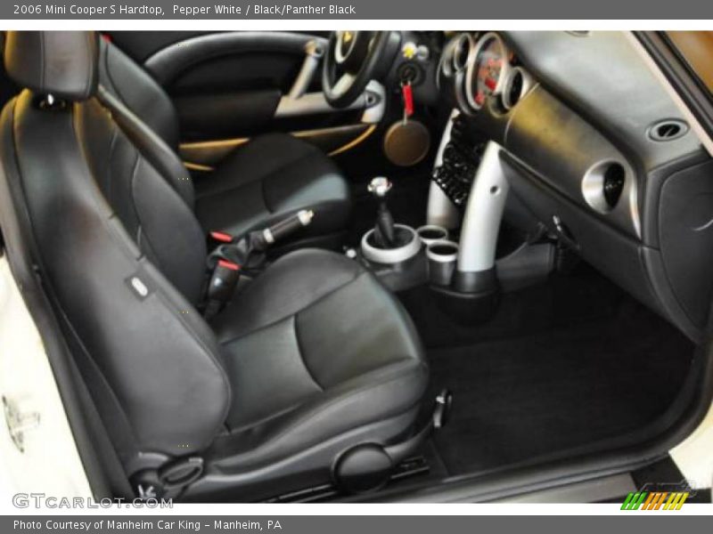 Pepper White / Black/Panther Black 2006 Mini Cooper S Hardtop
