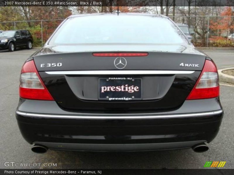 Black / Black 2007 Mercedes-Benz E 350 4Matic Sedan