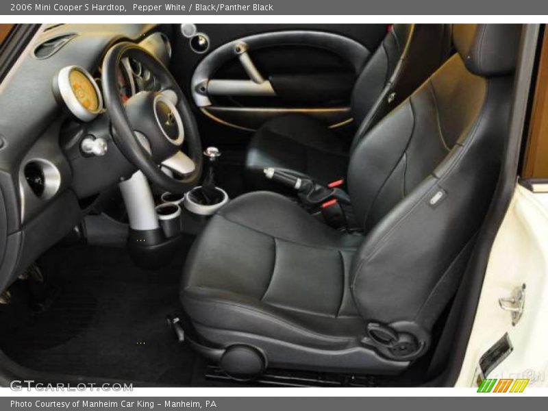 Pepper White / Black/Panther Black 2006 Mini Cooper S Hardtop