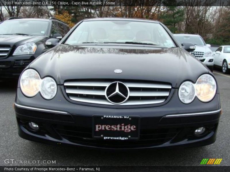 Capri Blue Metallic / Stone 2007 Mercedes-Benz CLK 350 Coupe