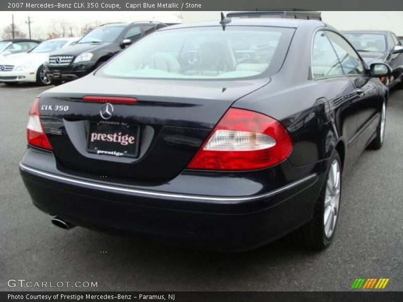 Capri Blue Metallic / Stone 2007 Mercedes-Benz CLK 350 Coupe