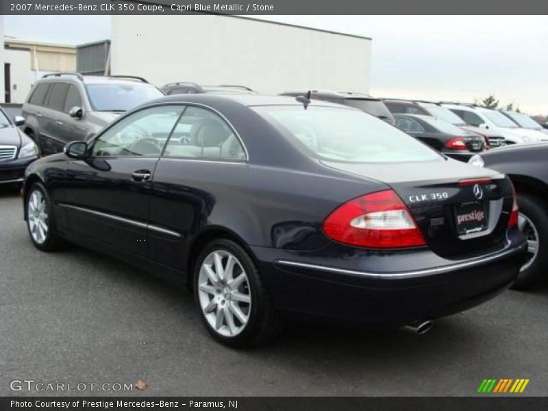 Capri Blue Metallic / Stone 2007 Mercedes-Benz CLK 350 Coupe