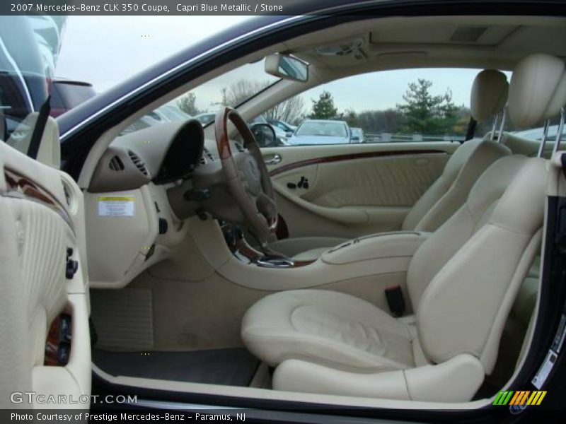 Capri Blue Metallic / Stone 2007 Mercedes-Benz CLK 350 Coupe