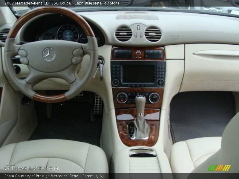 Capri Blue Metallic / Stone 2007 Mercedes-Benz CLK 350 Coupe