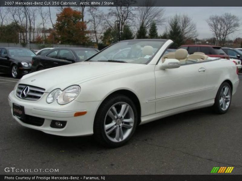 Arctic White / Stone 2007 Mercedes-Benz CLK 350 Cabriolet