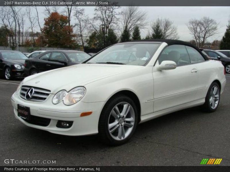 Arctic White / Stone 2007 Mercedes-Benz CLK 350 Cabriolet