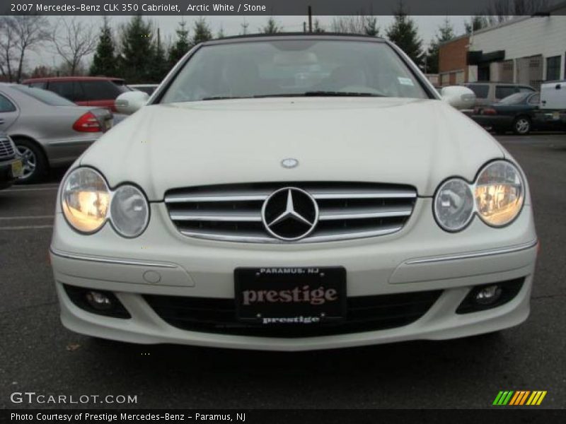 Arctic White / Stone 2007 Mercedes-Benz CLK 350 Cabriolet