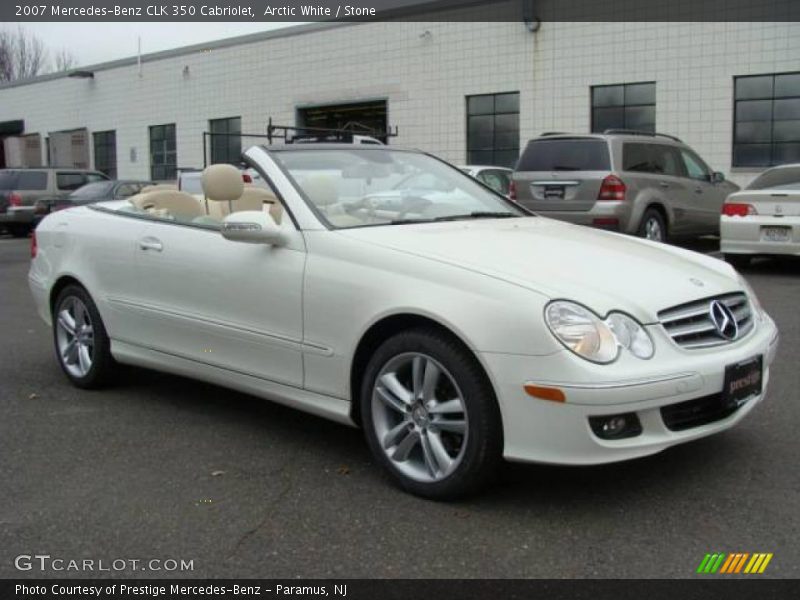 Arctic White / Stone 2007 Mercedes-Benz CLK 350 Cabriolet