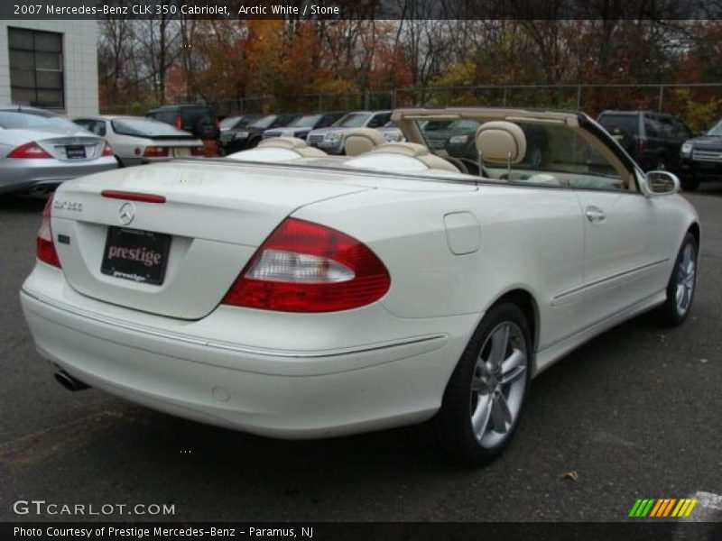 Arctic White / Stone 2007 Mercedes-Benz CLK 350 Cabriolet