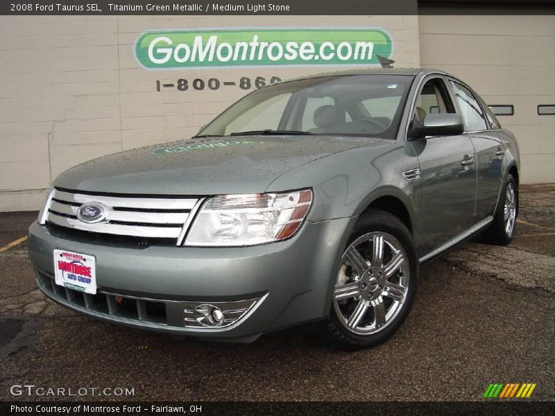 Titanium Green Metallic / Medium Light Stone 2008 Ford Taurus SEL