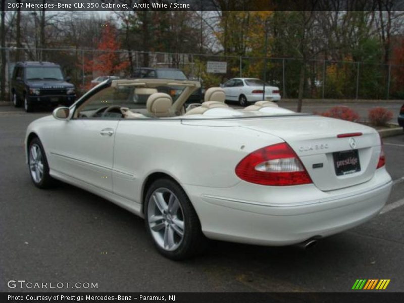 Arctic White / Stone 2007 Mercedes-Benz CLK 350 Cabriolet