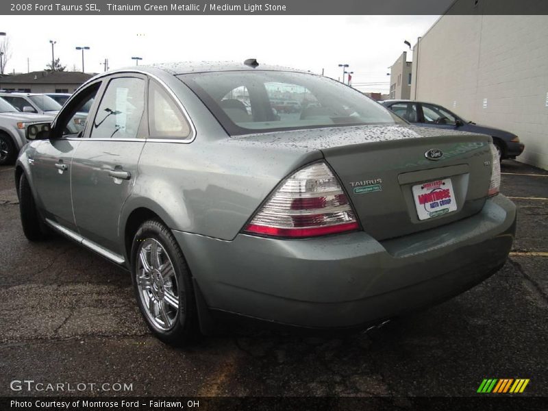 Titanium Green Metallic / Medium Light Stone 2008 Ford Taurus SEL
