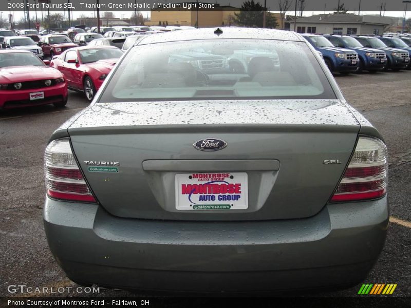 Titanium Green Metallic / Medium Light Stone 2008 Ford Taurus SEL