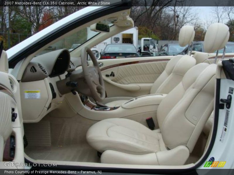 Arctic White / Stone 2007 Mercedes-Benz CLK 350 Cabriolet