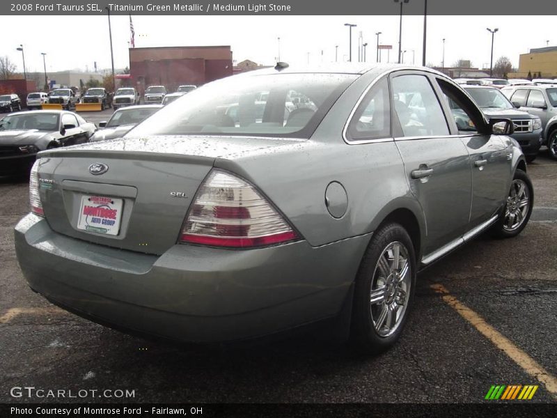 Titanium Green Metallic / Medium Light Stone 2008 Ford Taurus SEL