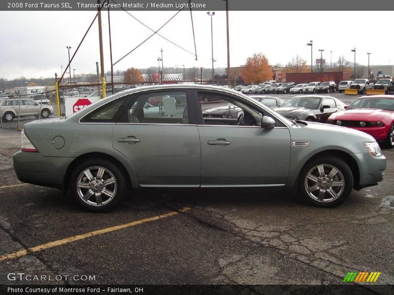 Titanium Green Metallic / Medium Light Stone 2008 Ford Taurus SEL