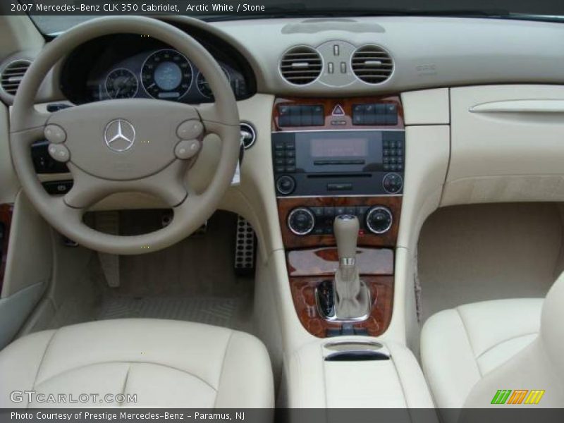 Arctic White / Stone 2007 Mercedes-Benz CLK 350 Cabriolet