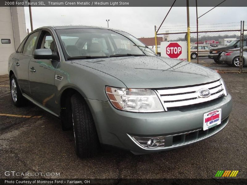 Titanium Green Metallic / Medium Light Stone 2008 Ford Taurus SEL