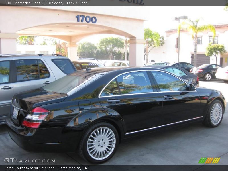Black / Black 2007 Mercedes-Benz S 550 Sedan