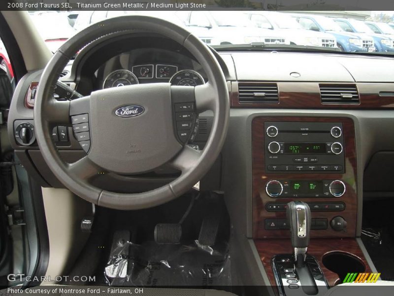 Titanium Green Metallic / Medium Light Stone 2008 Ford Taurus SEL