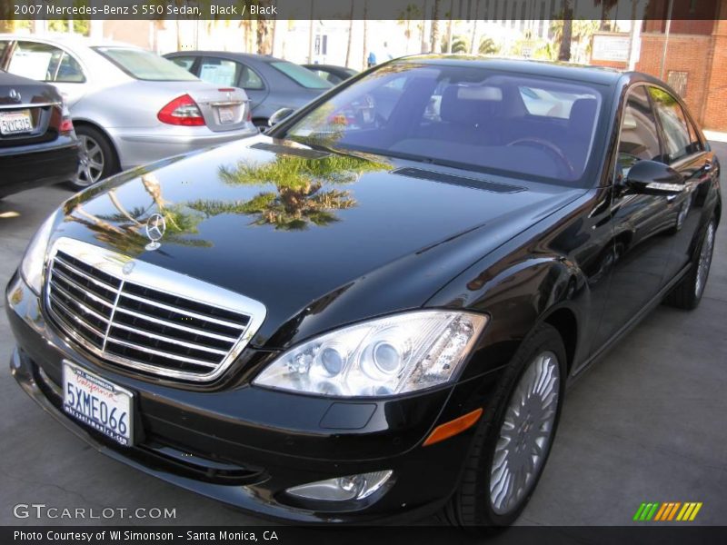 Black / Black 2007 Mercedes-Benz S 550 Sedan