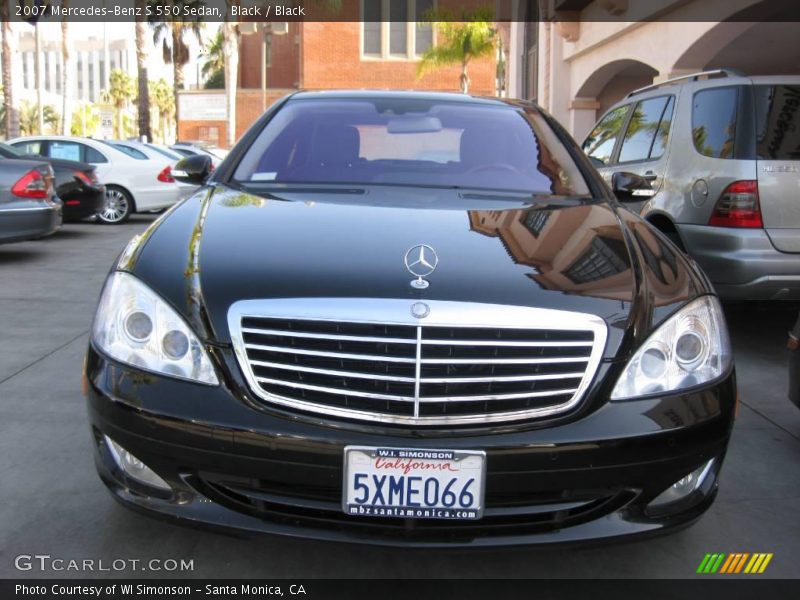Black / Black 2007 Mercedes-Benz S 550 Sedan