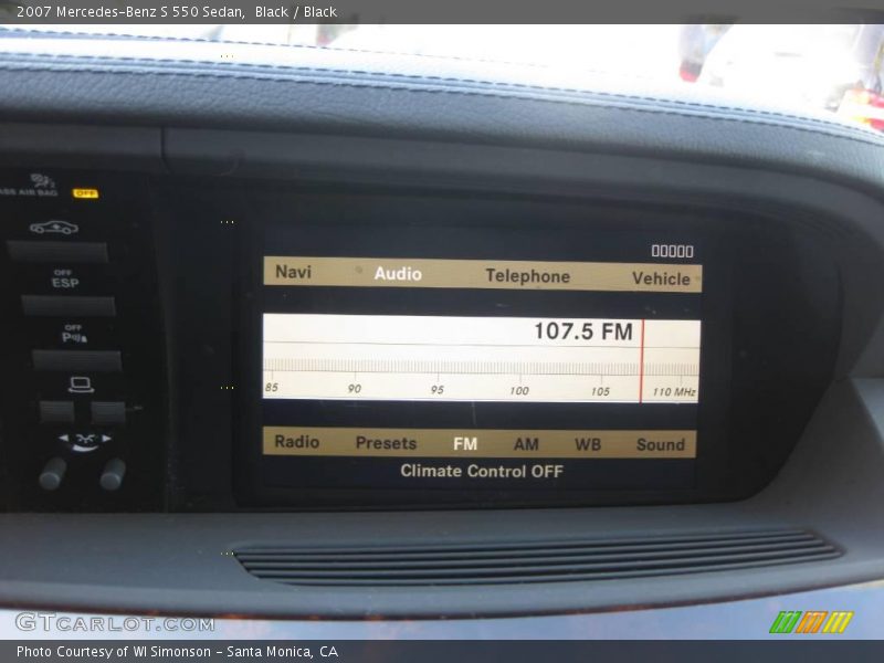 Black / Black 2007 Mercedes-Benz S 550 Sedan