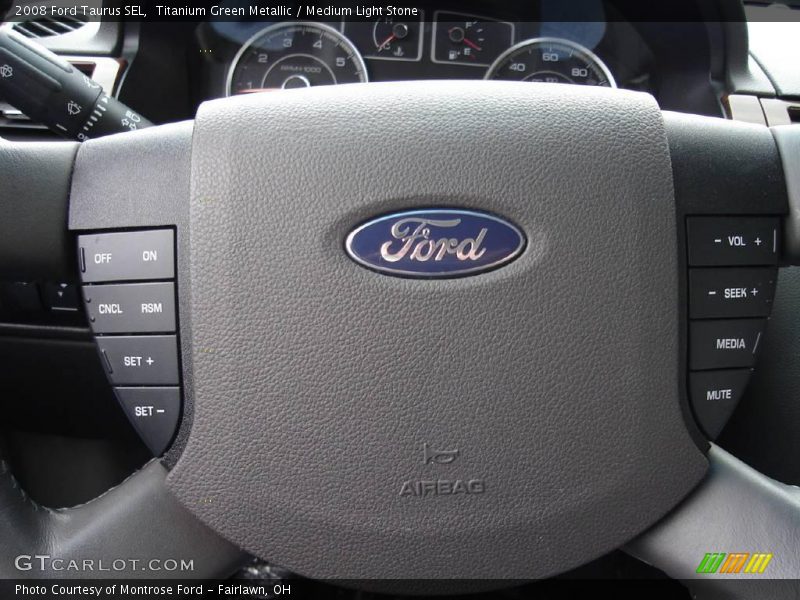 Titanium Green Metallic / Medium Light Stone 2008 Ford Taurus SEL
