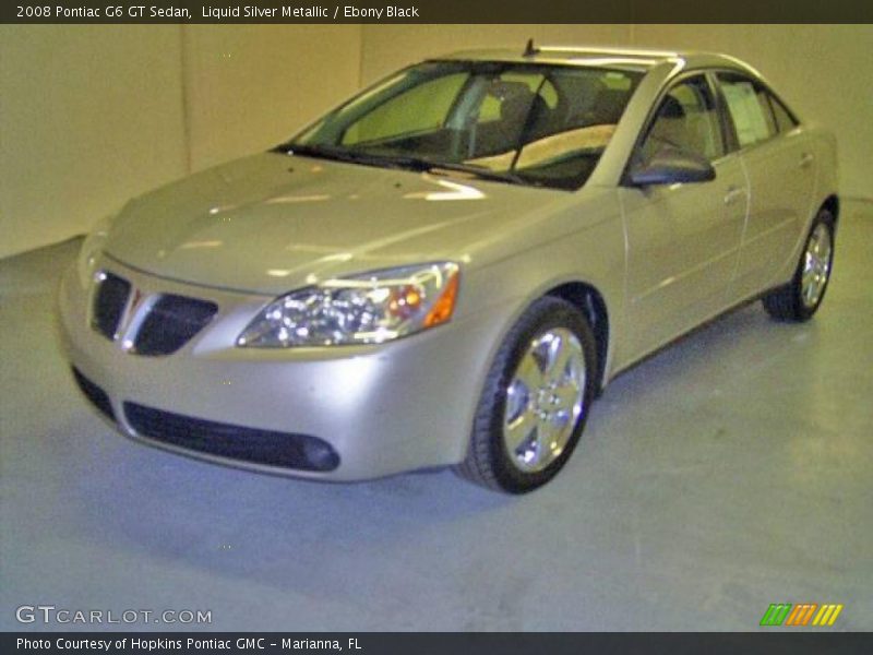 Liquid Silver Metallic / Ebony Black 2008 Pontiac G6 GT Sedan