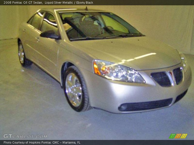 Liquid Silver Metallic / Ebony Black 2008 Pontiac G6 GT Sedan