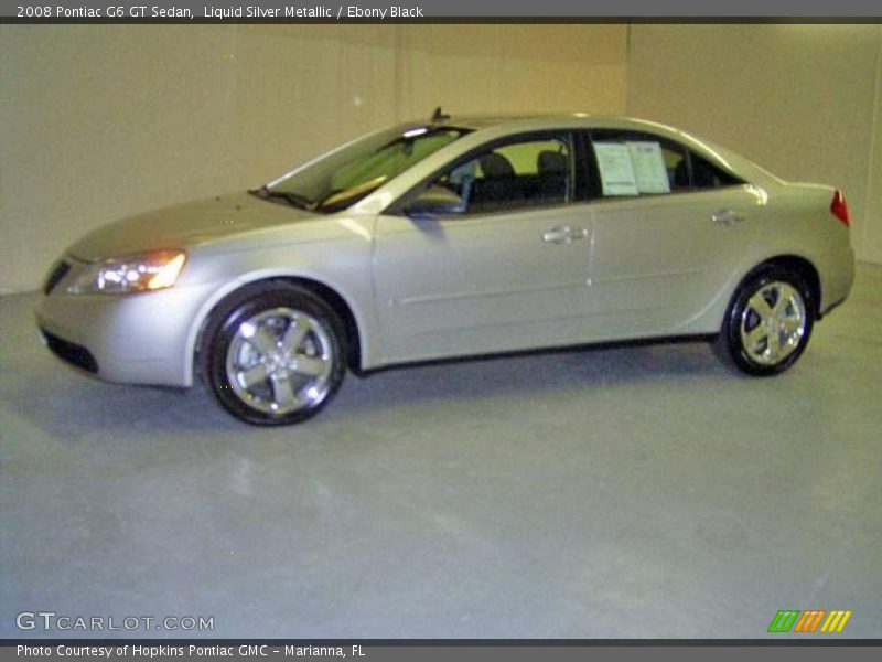 Liquid Silver Metallic / Ebony Black 2008 Pontiac G6 GT Sedan