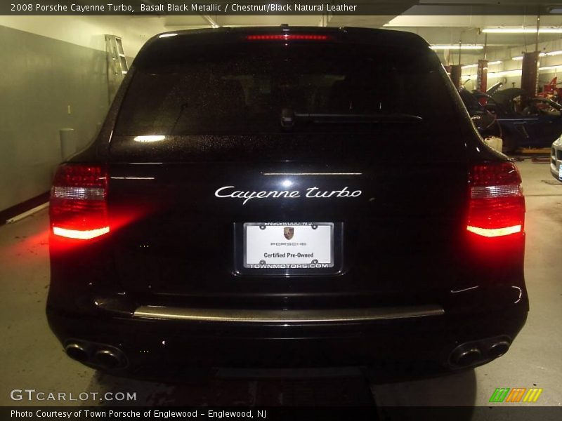 Basalt Black Metallic / Chestnut/Black Natural Leather 2008 Porsche Cayenne Turbo