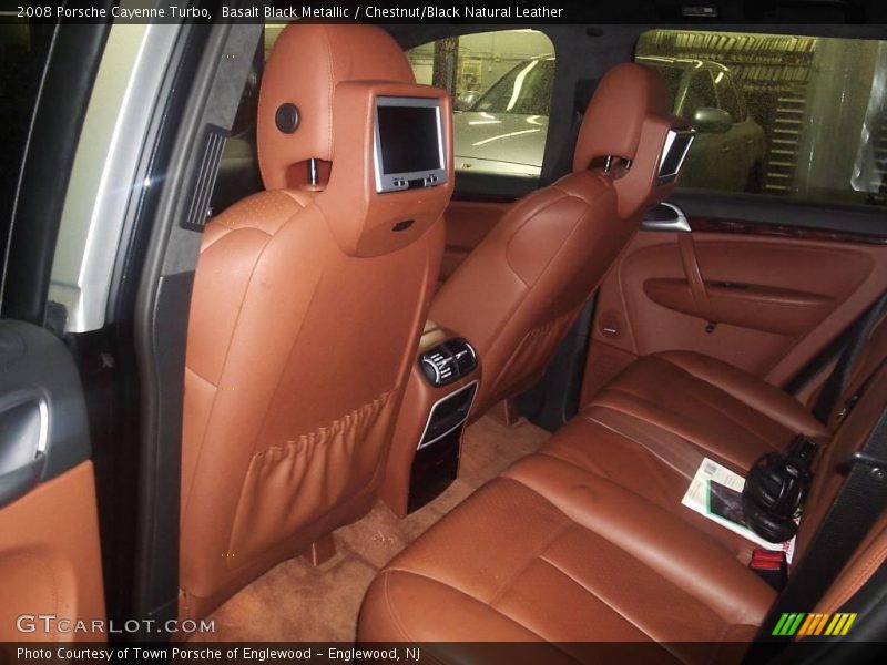 Basalt Black Metallic / Chestnut/Black Natural Leather 2008 Porsche Cayenne Turbo