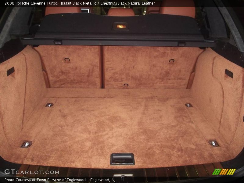 Basalt Black Metallic / Chestnut/Black Natural Leather 2008 Porsche Cayenne Turbo