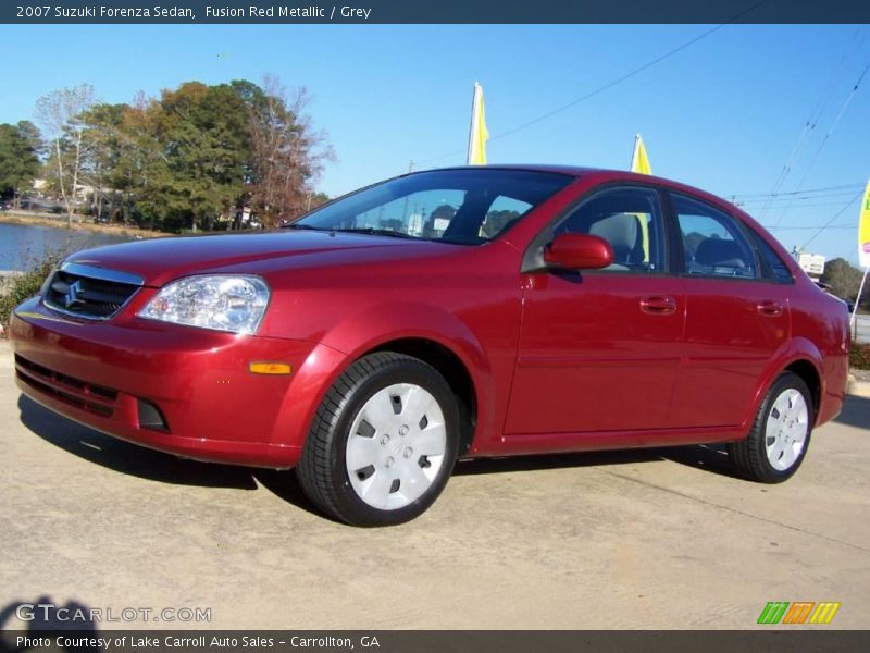 Fusion Red Metallic / Grey 2007 Suzuki Forenza Sedan