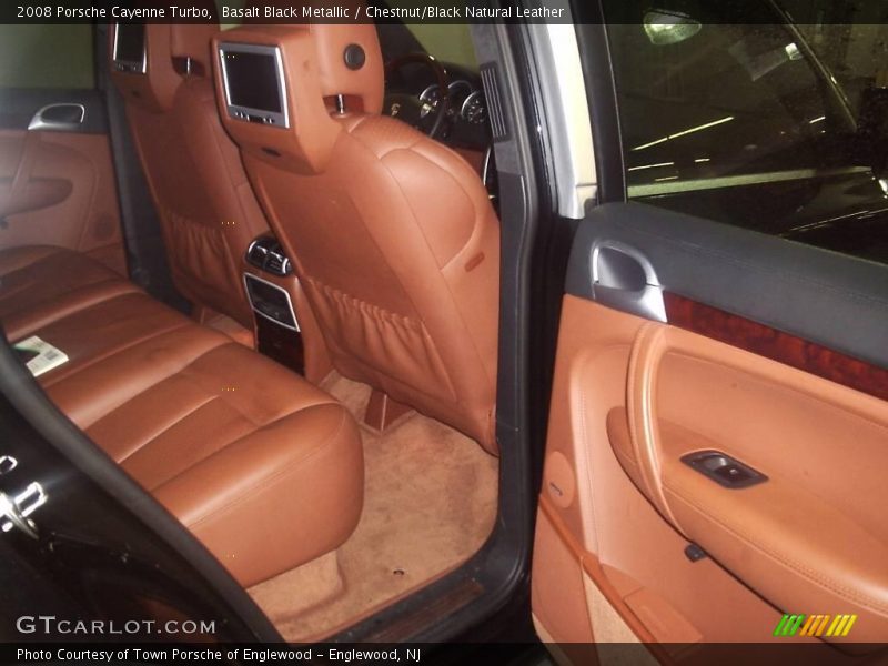 Basalt Black Metallic / Chestnut/Black Natural Leather 2008 Porsche Cayenne Turbo