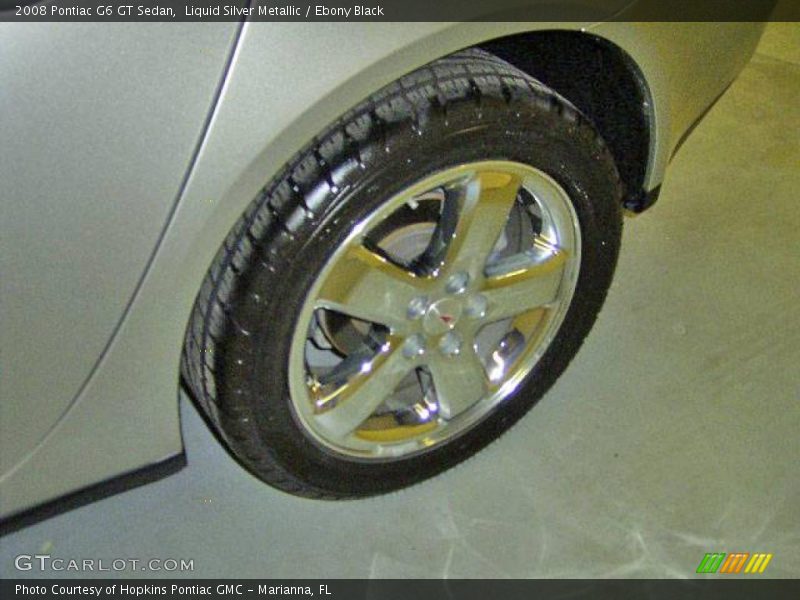 Liquid Silver Metallic / Ebony Black 2008 Pontiac G6 GT Sedan