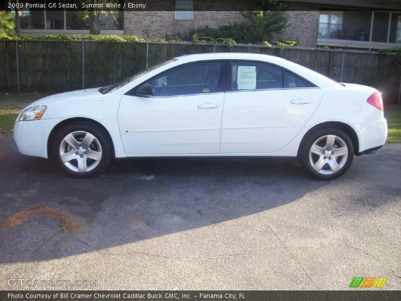 Summit White / Ebony 2009 Pontiac G6 Sedan