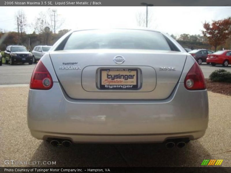 Liquid Silver Metallic / Black 2006 Nissan Maxima 3.5 SE