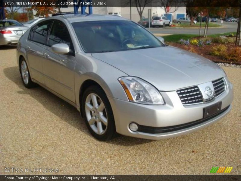 Liquid Silver Metallic / Black 2006 Nissan Maxima 3.5 SE