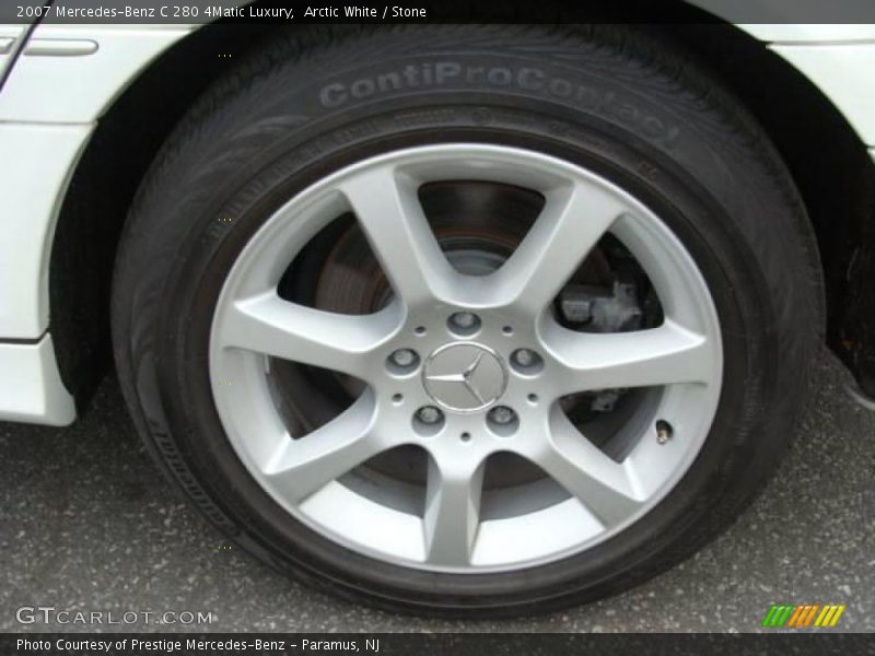 Arctic White / Stone 2007 Mercedes-Benz C 280 4Matic Luxury