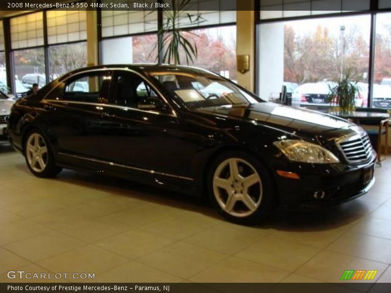 Black / Black 2008 Mercedes-Benz S 550 4Matic Sedan