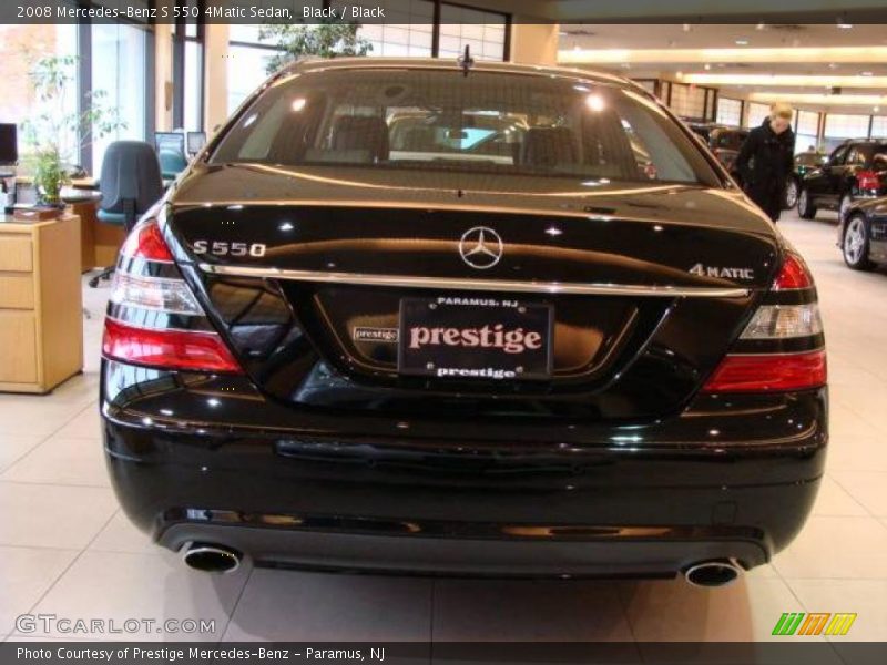 Black / Black 2008 Mercedes-Benz S 550 4Matic Sedan