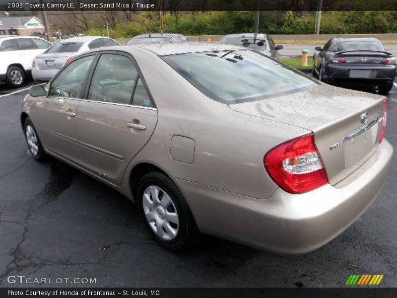 Desert Sand Mica / Taupe 2003 Toyota Camry LE