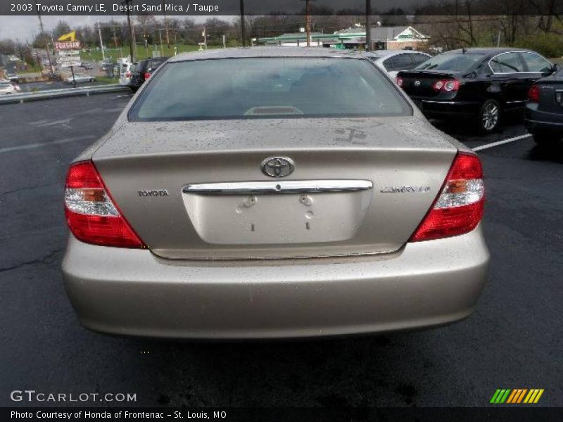 Desert Sand Mica / Taupe 2003 Toyota Camry LE