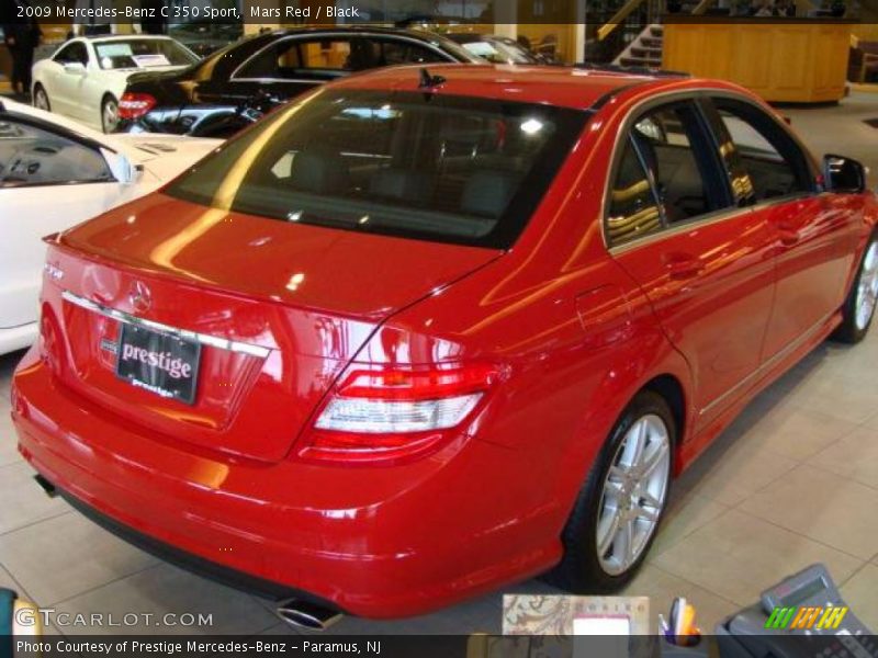 Mars Red / Black 2009 Mercedes-Benz C 350 Sport